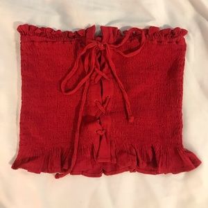 Red AE crop top